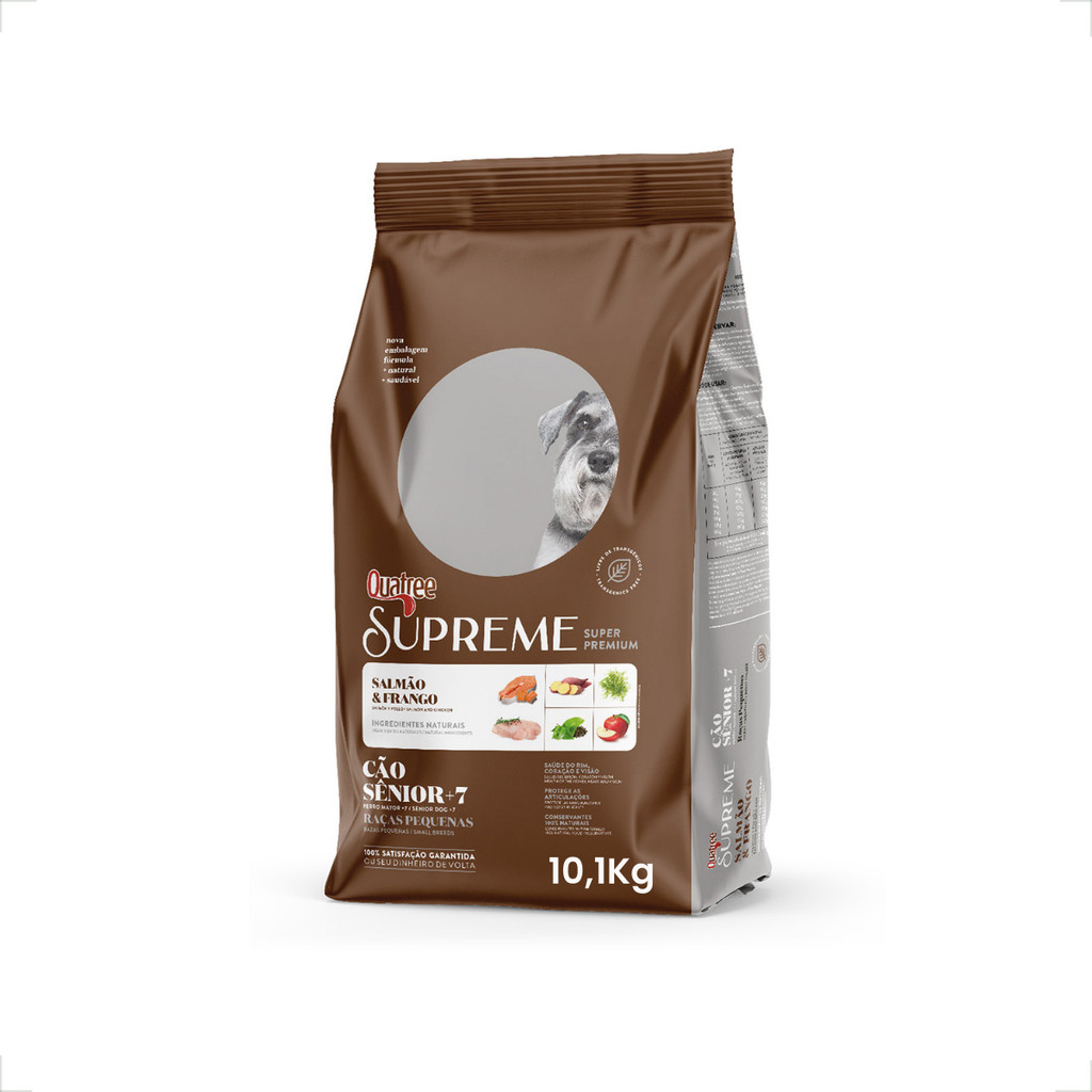 Ração Quatree Supreme Cães Sênior +7 Raças Pequenas 1 e 3 Kg - Pets