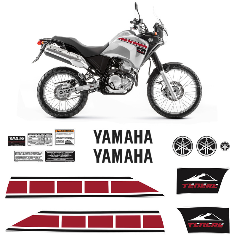 Adesivo Tenere 250 2012/2013 Yamaha Emblemas Tanque Vermelho em Oferta na Shopee