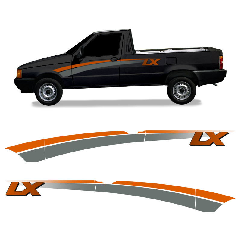 Faixas Fiorino Lx 1994 Adesivo Laranja Lateral Decorativo em Oferta na Shopee