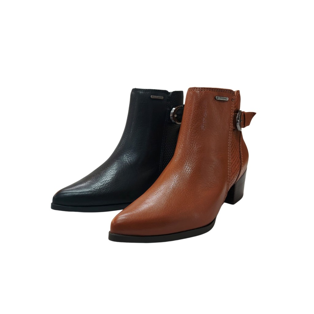 Bottero Bota Cano Curto Feminina em Couro Salto 5 cm Ref. 349309