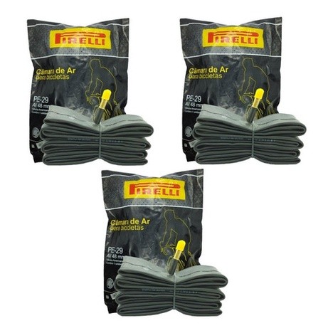 3 Câmaras De Ar Pirelli Aro 29 48mm Schrader Bico Grosso Mtb em Oferta na Shopee
