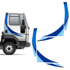 Faixa Caminhão Ford Cargo 2001 814 815 Adesivo Lateral Azul