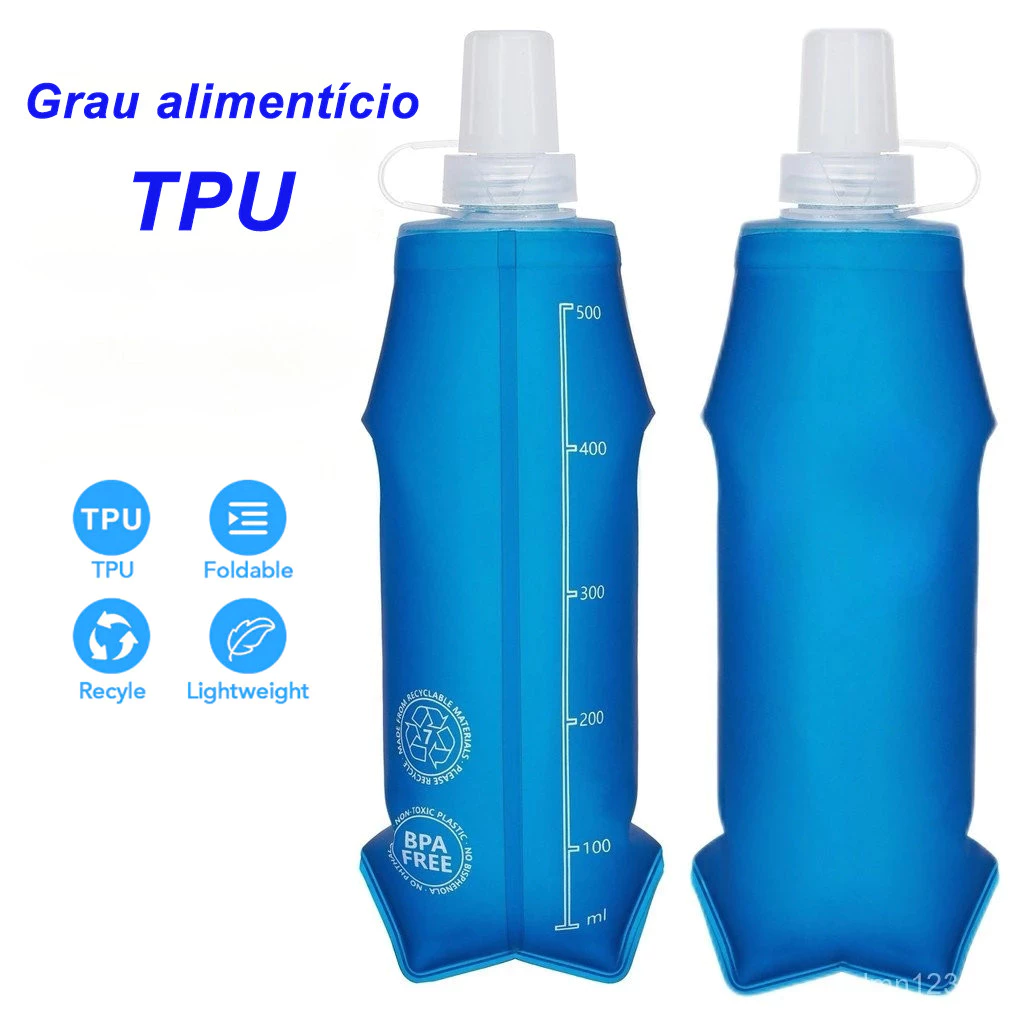 250ml 500ml Frasco De Silicone Dobrável Água Macia Maratón Esportiva Corrida Ao Ar Livre — imagem 1