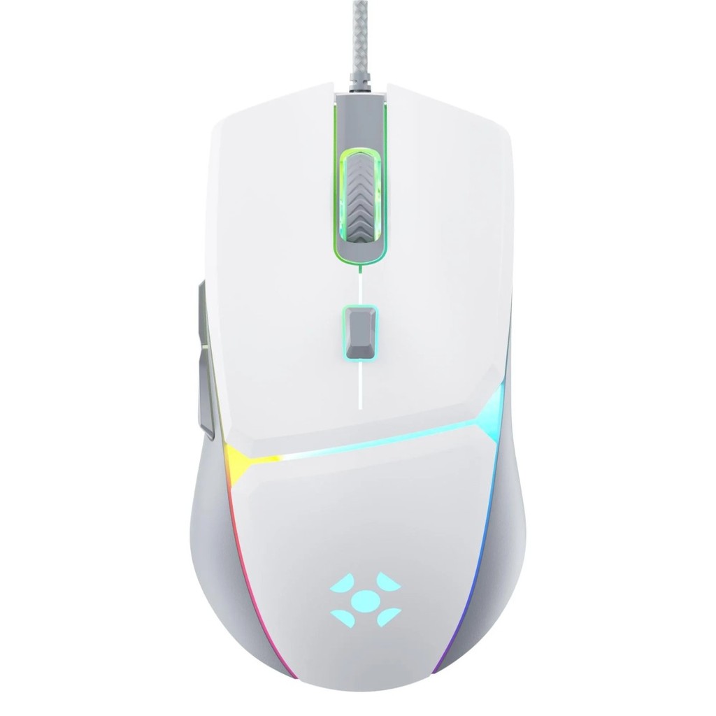 Mouse Gamer Crusader 12800Dpi Branco White Edition Fortrek
