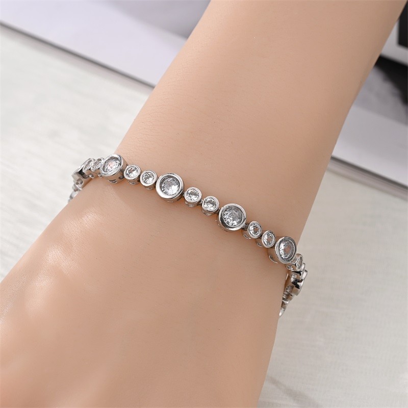 Pulseira de prata esterlina S925 Gypsophila Bubble Pulseira ajustável adequada para presentes de aniversário femininos — imagem 2 de 2