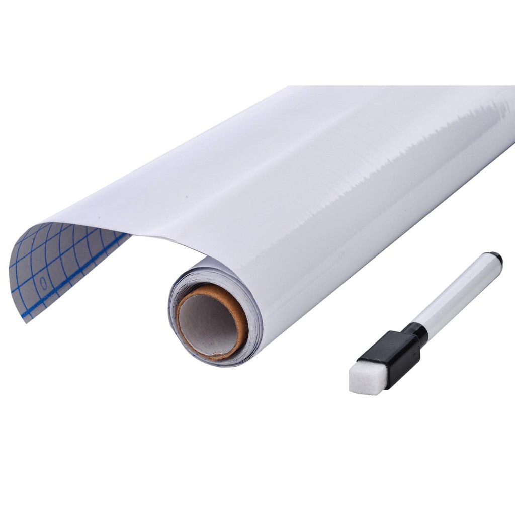 Papel de Parede Adesivo  Quadro Branco Com Marcador 2M 45 cm