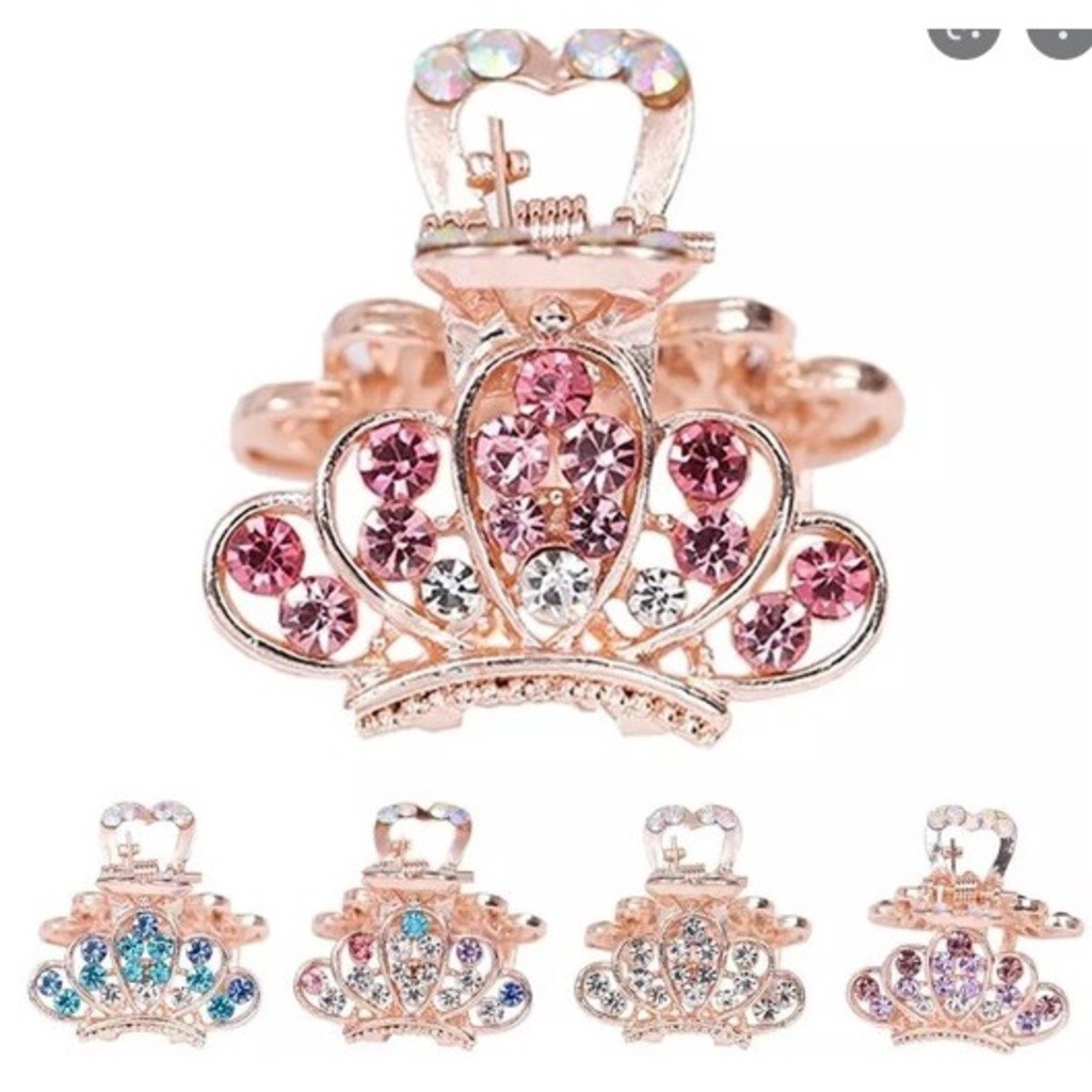 Mini Piranha de luxo de metal com PÉROLA rose para FRANJA/PENTEADO