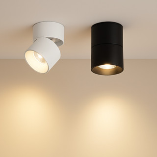 Spot Led Sobrepor Direcionável 3000K Alumínio Preto/Branco Iluminação Interna Bivolt em Oferta na Shopee