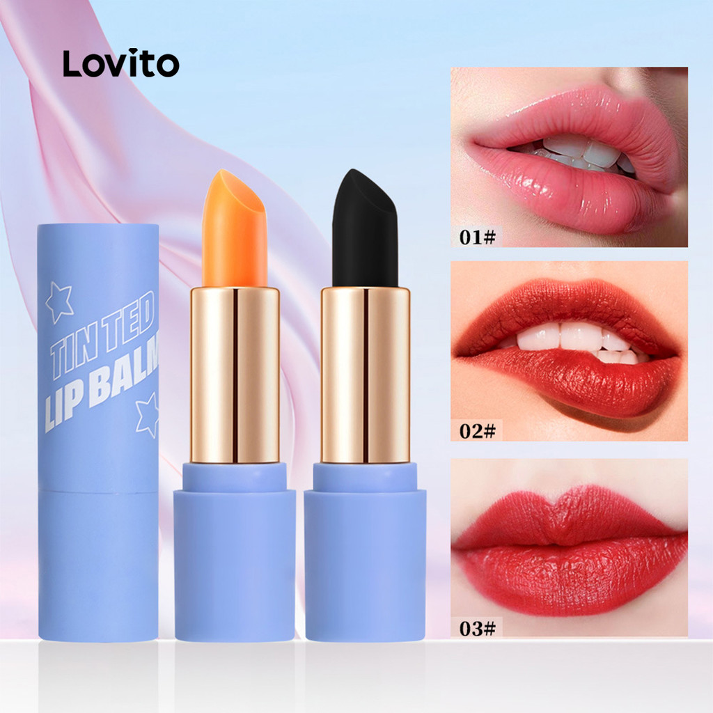 Lovito Casual Simples Hidratante Hidrata Lábios Batom De Descoloração De Longa Duração Para Mulheres LCS09133 em Oferta na Shopee