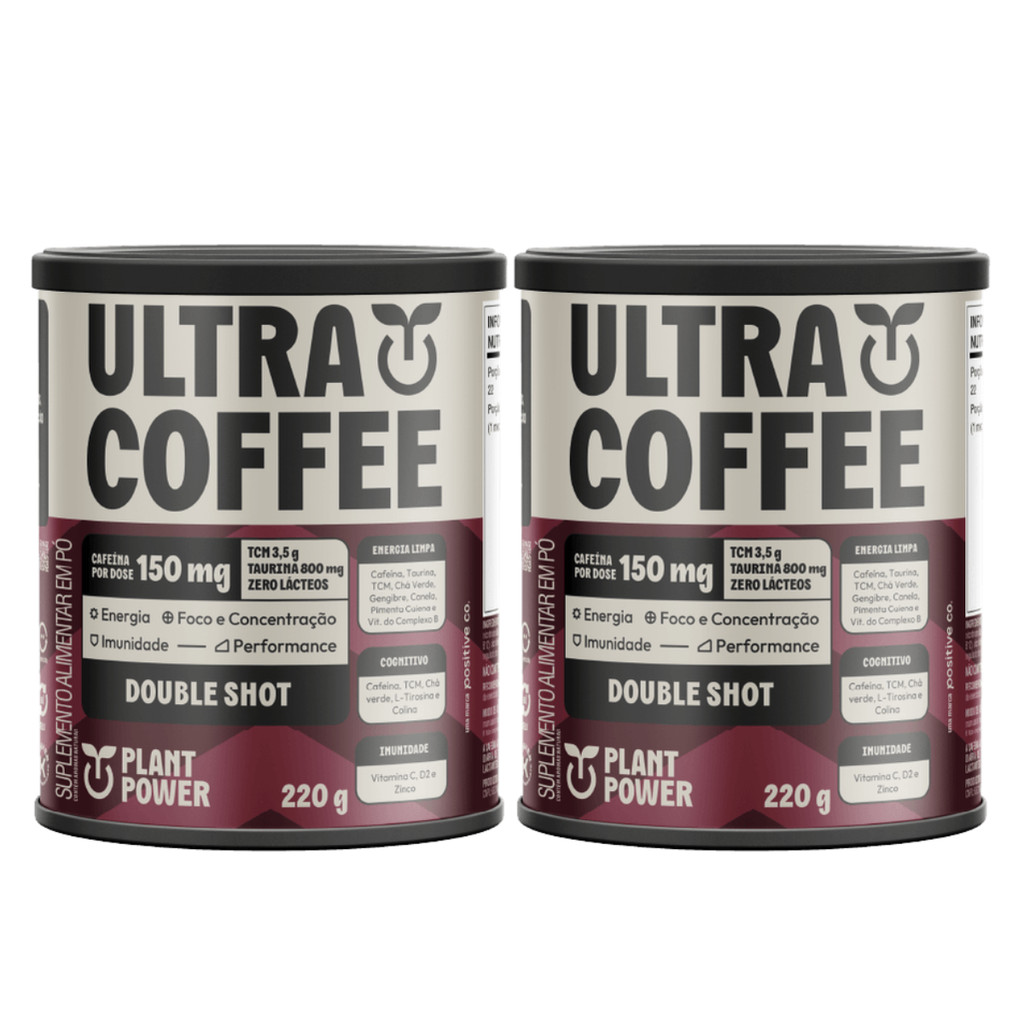 2x Ultra Coffee Plant Power Double Shot 220g