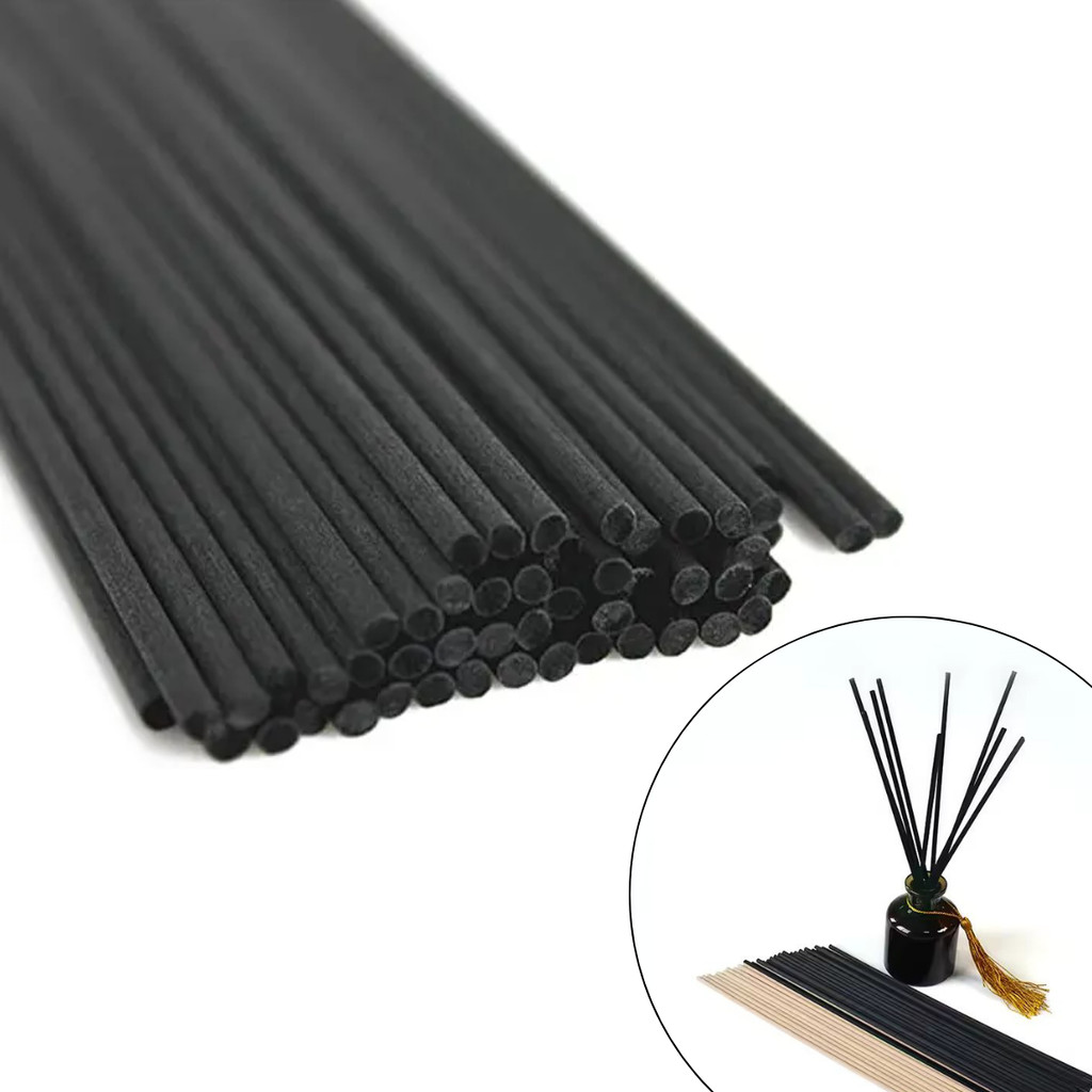 Kit 120 Varetas Difusoras Em Fibra de Algodão 3mm 30cm p/ Aromatizador Ambiente Aromaterapia Preta em Oferta na Shopee