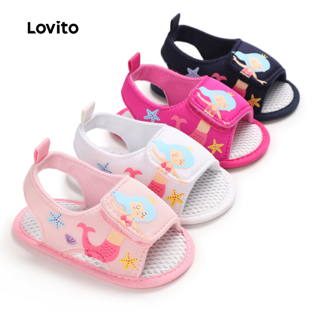 Lovito Sapatos Fofos Com Sola Macia E Lisa, Sapatos De Primavera De Verão Para Bebê LCS099...