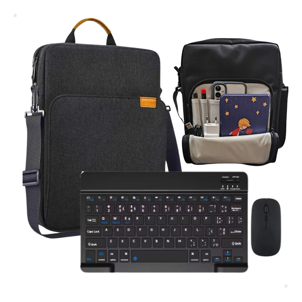 Kit Capa Com Teclado E Mouse Para Galaxy Tab S9 E S9 Fe