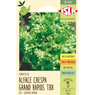 Sementes de Alface Crespa Grand Rapids TBR 400mg - Isla Linha Original em Oferta na Shopee
