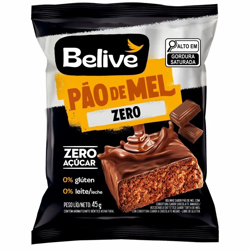 Pão De Mel Zero Açúcar Belive 45g - Food & Beverages