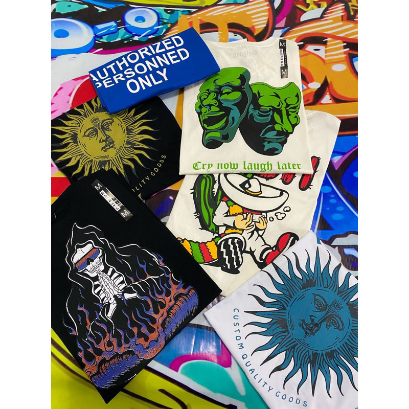 KIT 5 Camisetas Masculinas - Diversas Estampas - 100% Algodão Estampas sortidas