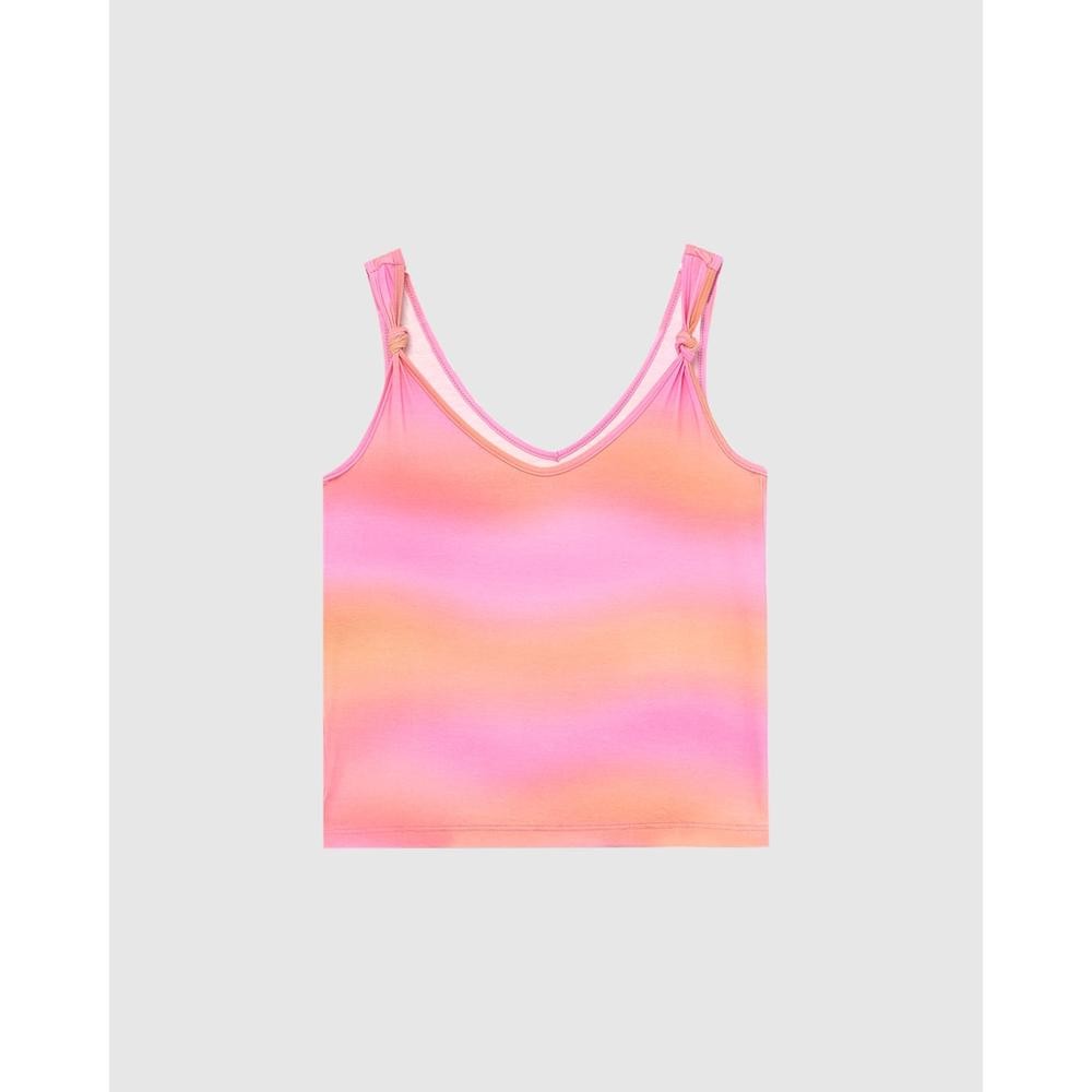 Regata Feminina Alça Com Nó Em Viscose Stretch - Women Clothes