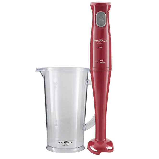 Mixer Britania 350w Luxx Red Com Copo Dosador 220v