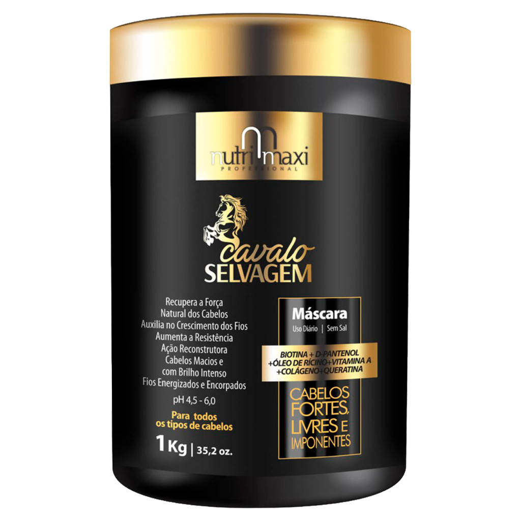 Máscara Hidratação Capilar Cavalo Selvagem Nutri Maxi 1Kg em Oferta na Shopee