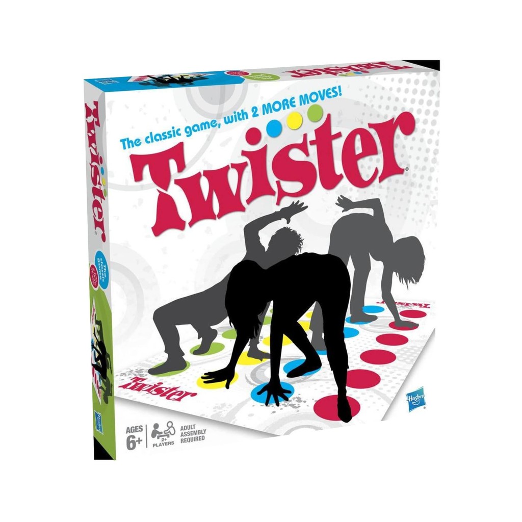 Jogo Twister com Tapete Clássico e Roleta com Seta Hasbro - 8516 em Oferta na Shopee