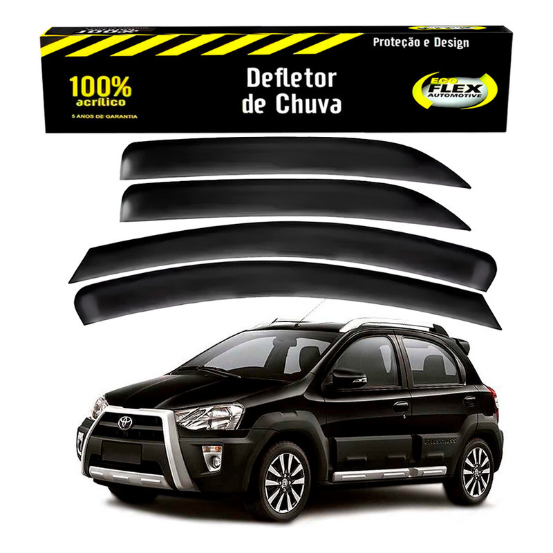 Jogo Calha Defletor Chuva Etios Cross 1.5 2013 A 2018 em Oferta na Shopee