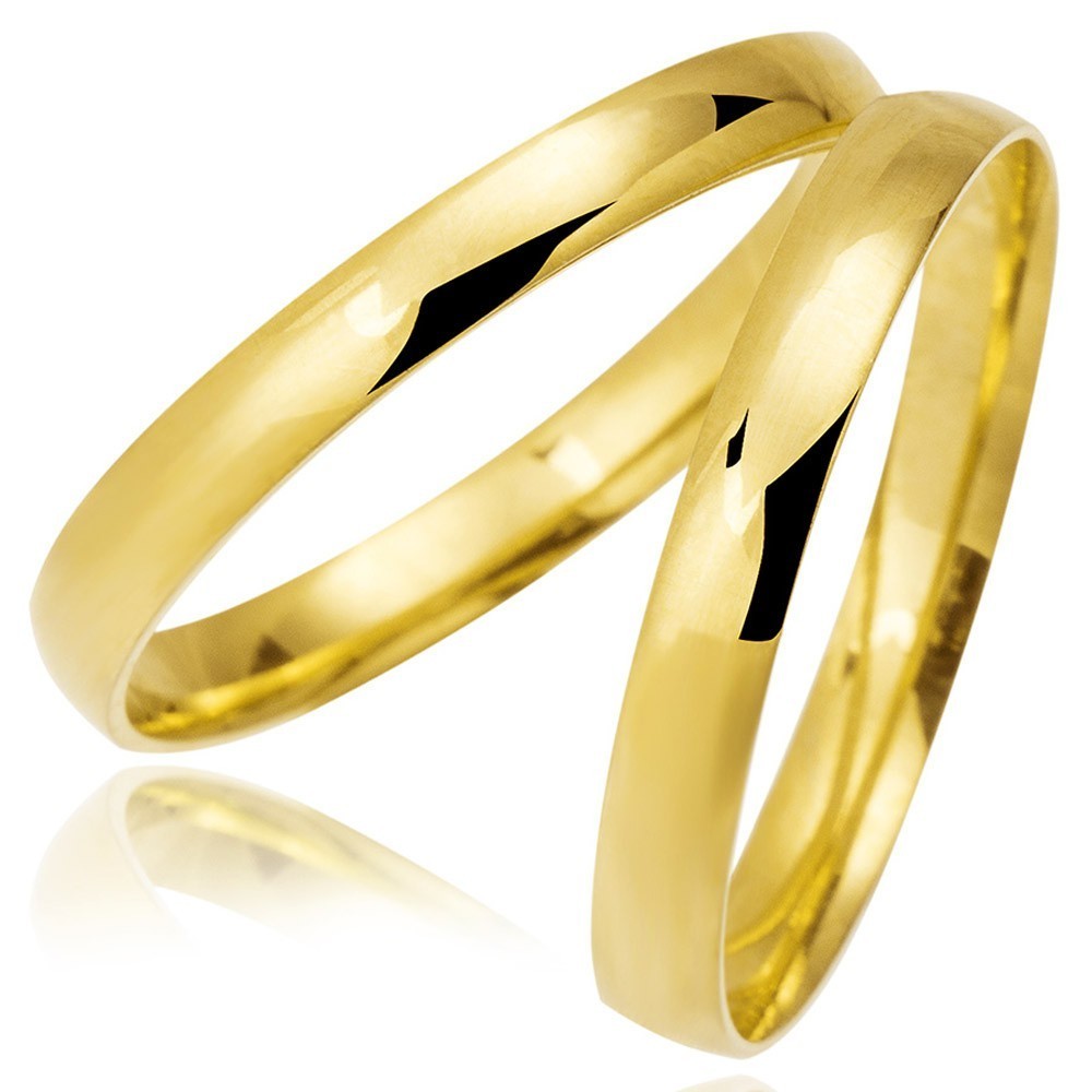 Aliança 3mm Casamento Anatômica Lisa 1 Unidade 3mm De  Aço Inox - A-41