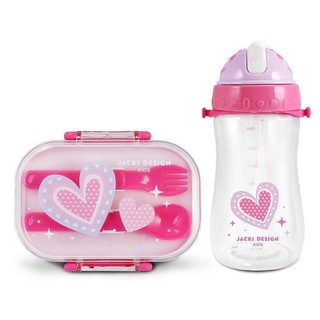 Kit Pote Marmita 400ml E Garrafa 460ml Infantil Piccolino Pink em Oferta na Shopee