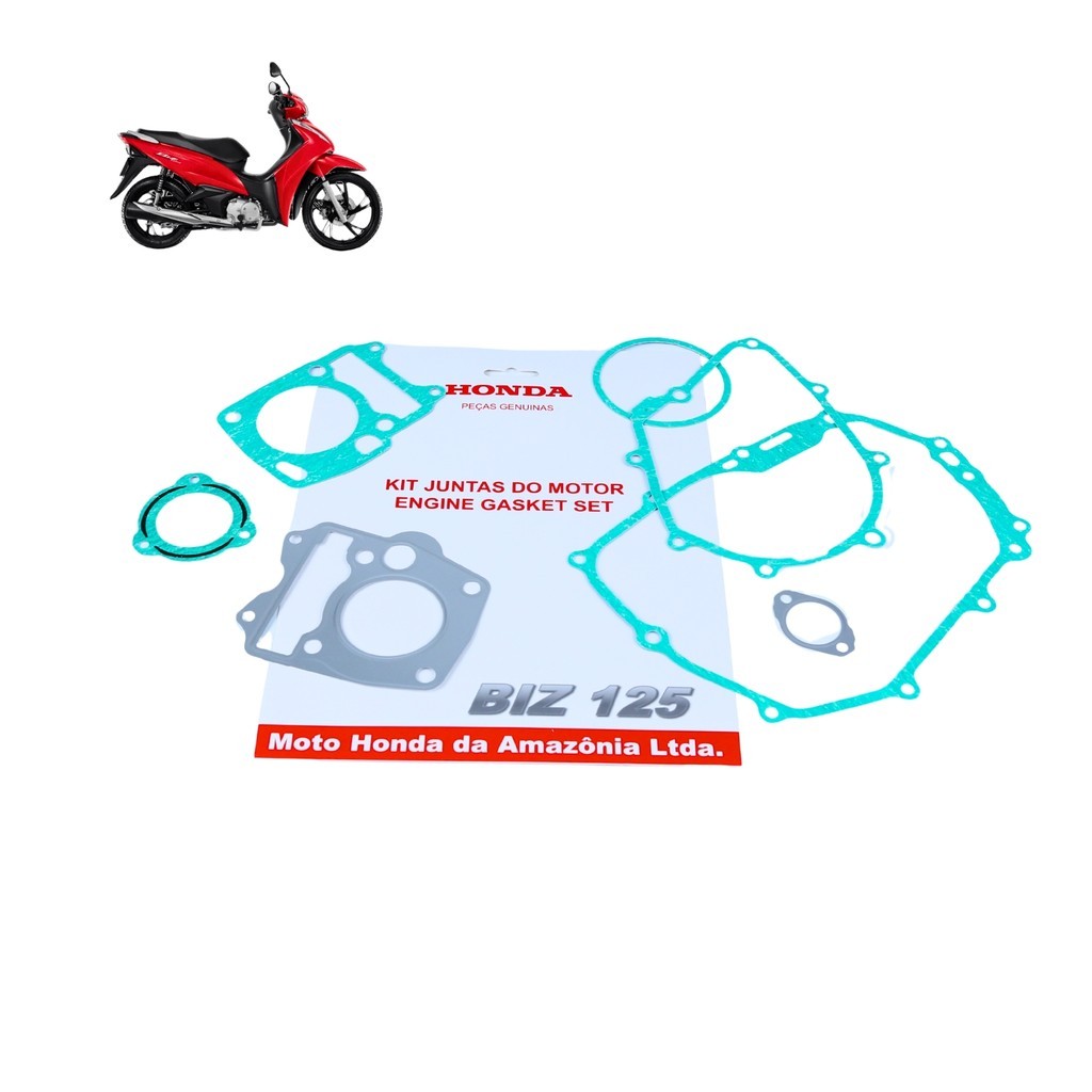 Jogo Kit Juntas Motor Biz 125 2011 A 2024 Original Honda