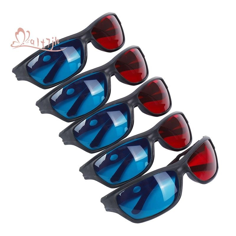 5x Óculos De Visão 3D Dimensional Anáglifo Vermelho E Azul Para DVD De Jogos De Filmes De TV em Oferta na Shopee