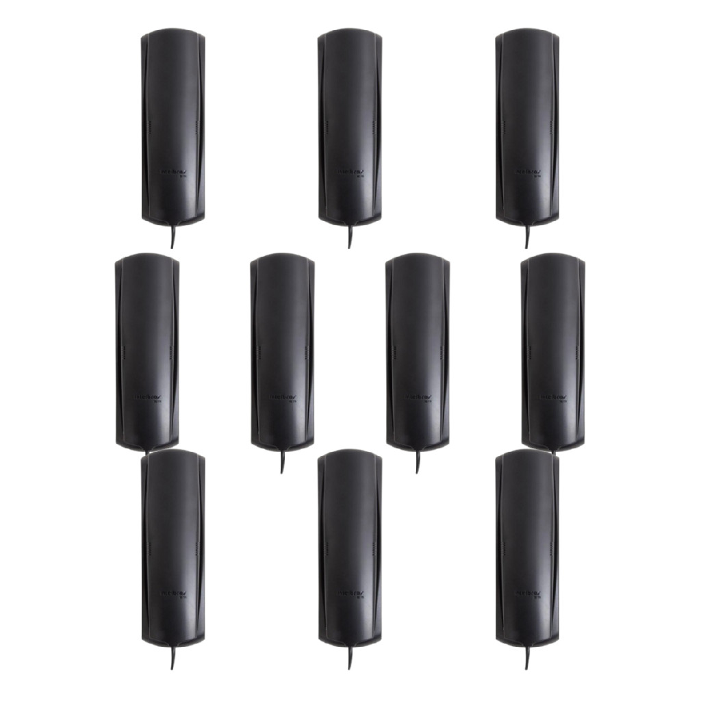 Telefone Gôndola com Fio Intelbras com Função Interfone  TC 20 Preto - 10 Unidades