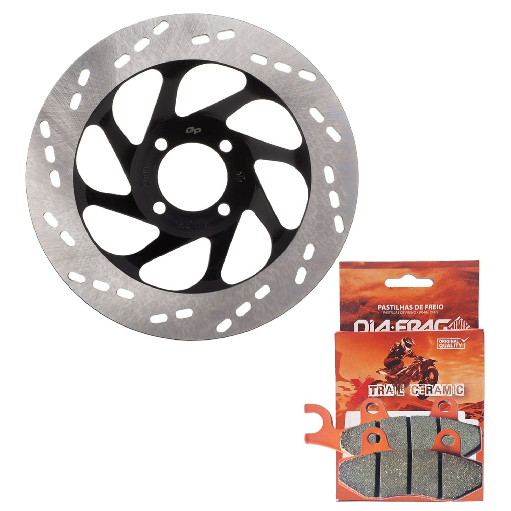 Disco de Freio Dianteiro P/ Suzuki Yes 125 + Pastilhas Diafrag (Cerâmica) em Oferta na Shopee
