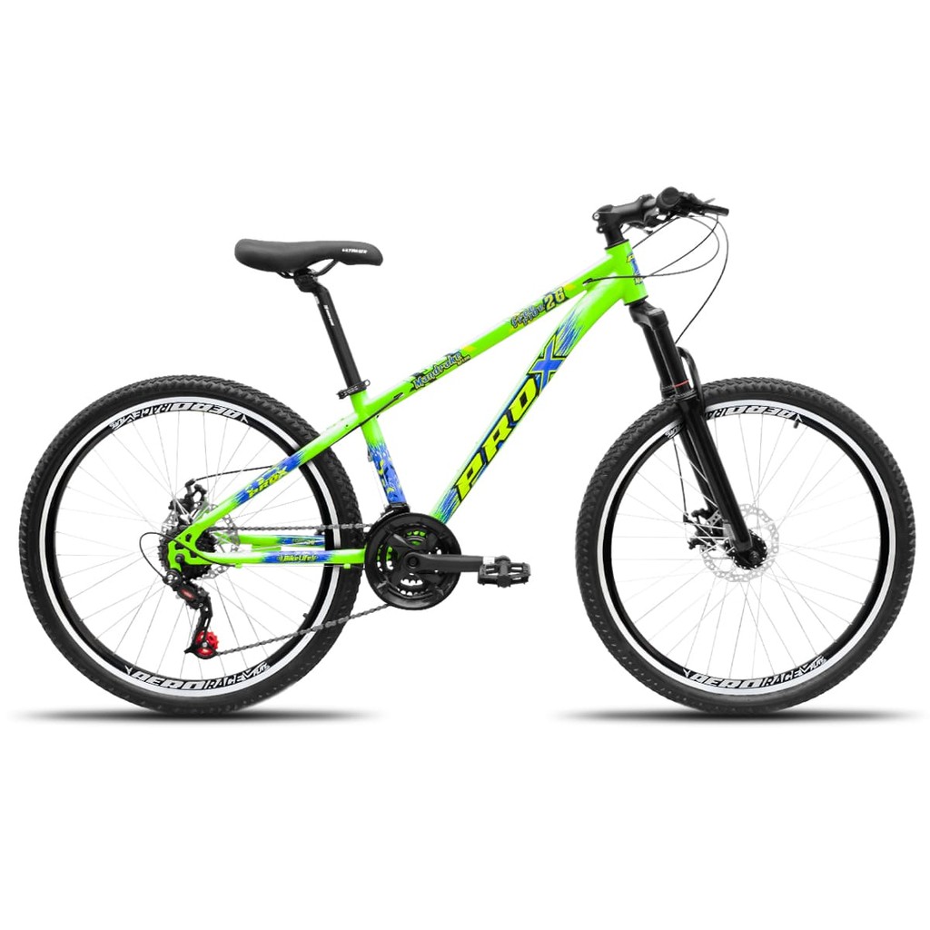 Bicicleta PRO-X Aro 26 Freeride 3x7 21V Câmbios Shimano Freios Discos Bike de Grau tipo GIOS e HUPI