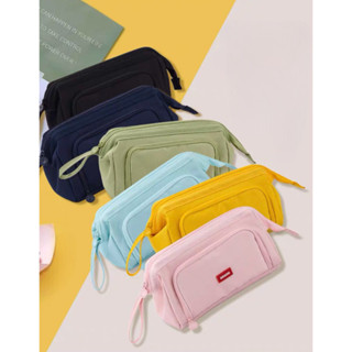 Estojo De Lápis Caneta Esferográfica De Papelaria Bolsa De Armazenamento Portátil De Grande Capacidade em Oferta na Shopee