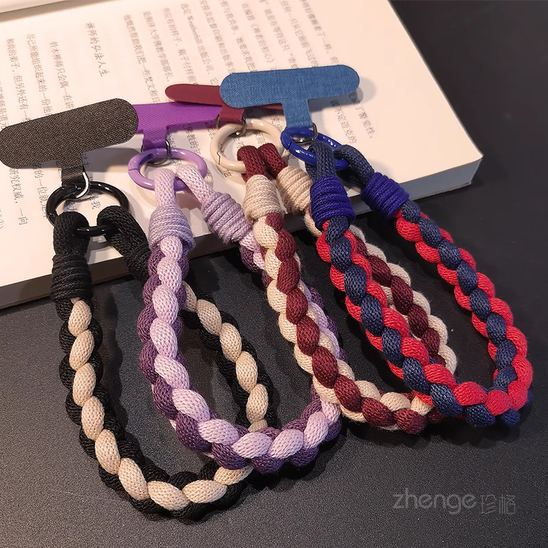 Pulseira para celular Colorblock, chaveiro portátil para áreas externas