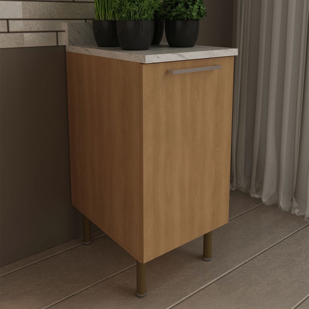 Balcão de Cozinha 40 Cm 1 Porta 1 Prateleira Cz3129 Freijó - Tecno Mobili em Oferta na Shopee