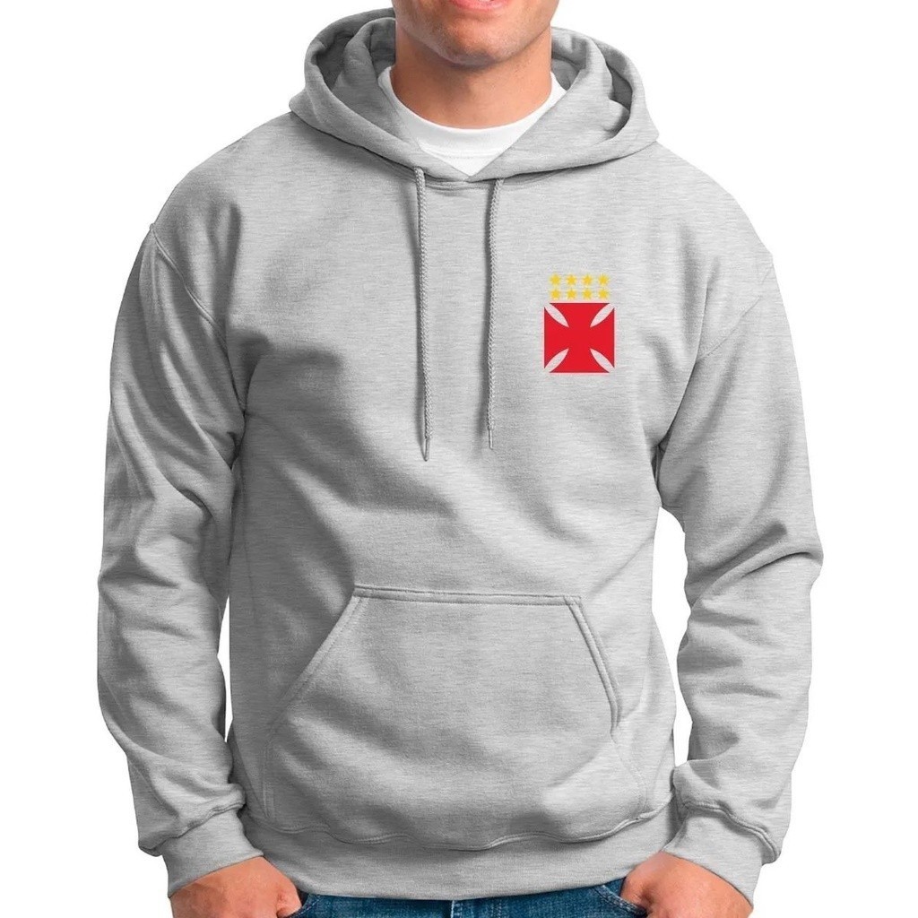 Moletom Masculino do Vasco Da Gama Time De Futebol Agasalho Premium Street Blusa de Frio Esportiva