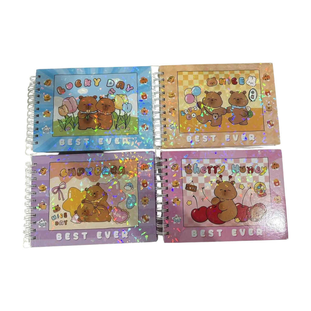 Livro de Colorir Capivara Capa Flexível com Laminação holográfica 21x15cms - 50 Folhas - Gramatura 180g em Oferta na Shopee