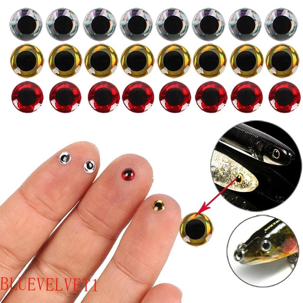 BLUEVELVET1 3D Olhos De Peixe Acessórios De Pesca Simulação Holográfica Globo Ocular 100 Pçs/Lote Artificiais