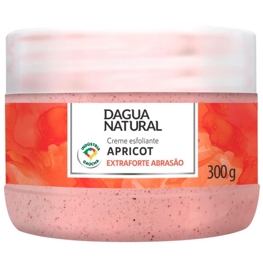 Imagem Creme Esfoliante Dagua Natural Apricot Extra Forte Abrasão 300g Cristais Quartzo Sementes de Damasco