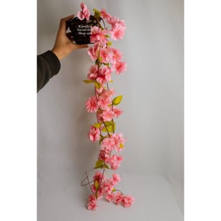 Arranjo Pendente : cordão Cerejeira Artificial Completo, 210cm, Vaso Trançado Decoração Enfeite em Oferta na Shopee