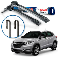 Par Palheta Limpador Parabrisa Dianteira Aerofit Bosch Honda Hrv 2015 2016 2017 2018 Braço Gancho