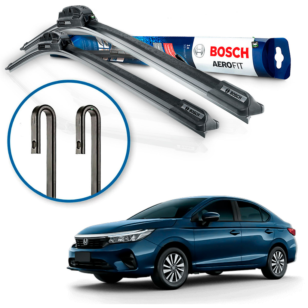 Par Palheta Limpador Parabrisa Bosch Honda Novo City 2022 2023 2024 2025 Braço Gancho em Oferta na Shopee