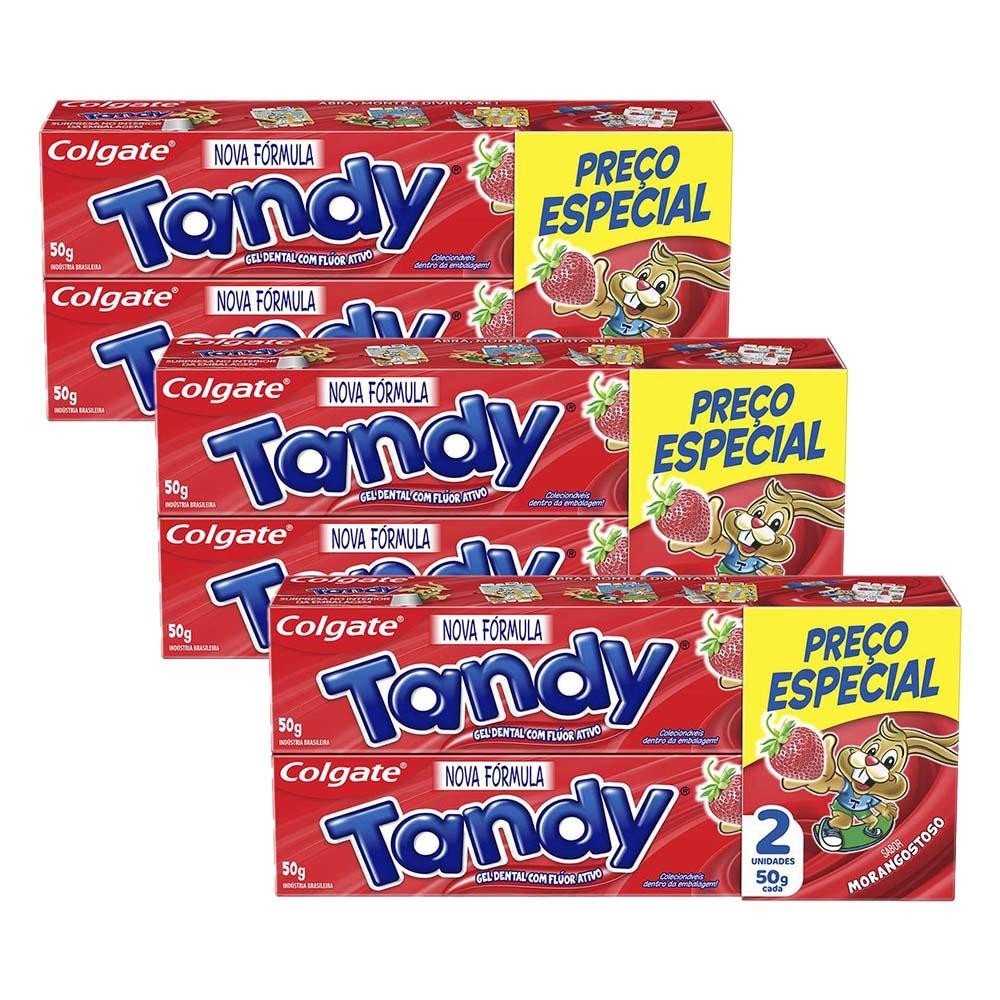Kit 3 Pack Creme Dental Infantil Colgate Tandy Morango 50g