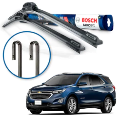 Par Palheta Limpador Parabrisa Bosch Chevrolet Equinox Turbo 2017 18 19 20 21 22 23 24 2025 Gancho