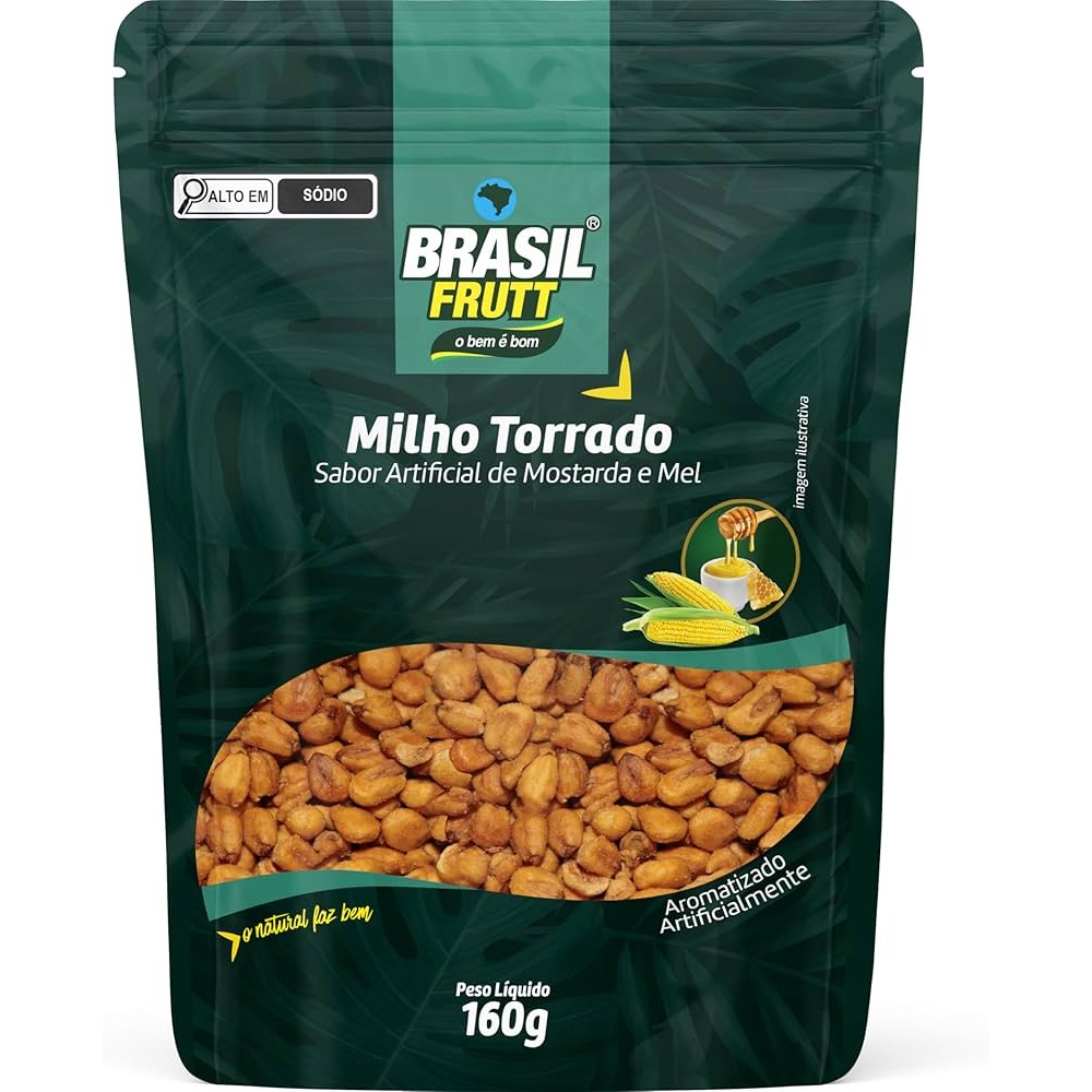 Milho Torrado Mostarda E Mel Brasil Frutt 160g em Oferta na Shopee