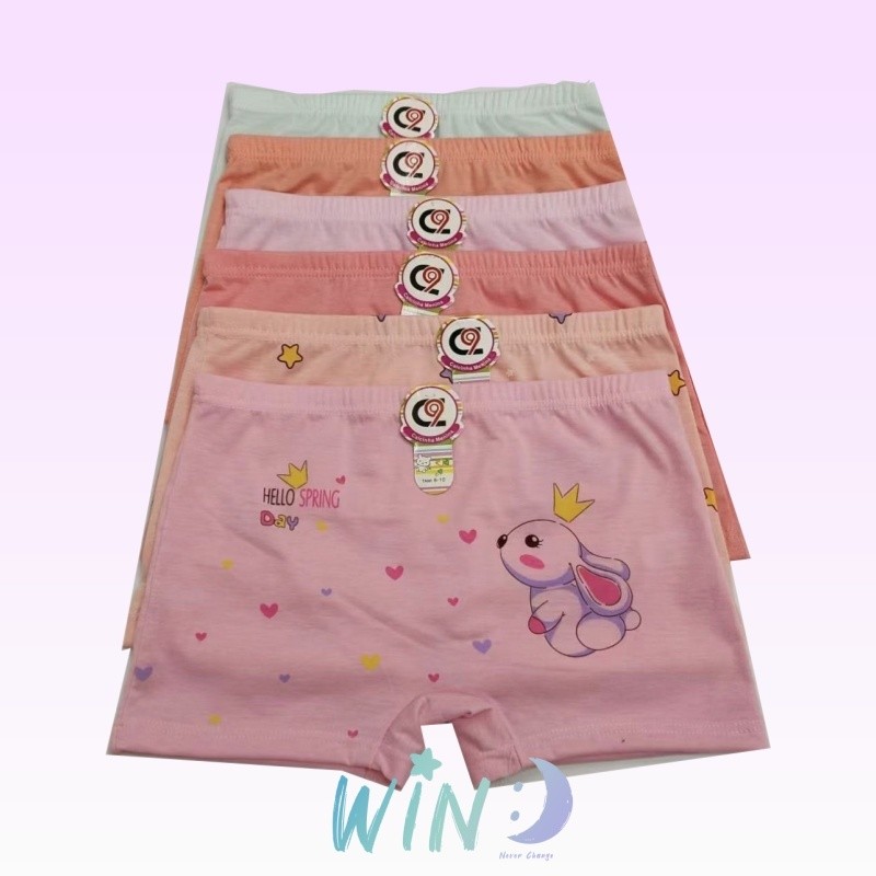 Kit 6 Calcinha Box Shortinho FEMININA MENINA INFANTIL JUVENIL Boxer Algodão Confortável Criança Estampas Sortidas