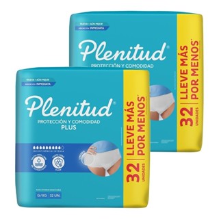 Roupa Íntima Plenitud Plus Tamanho G/XG - 2 Pacotes com 32 Tiras - Total 64 Tiras em Oferta na Shopee