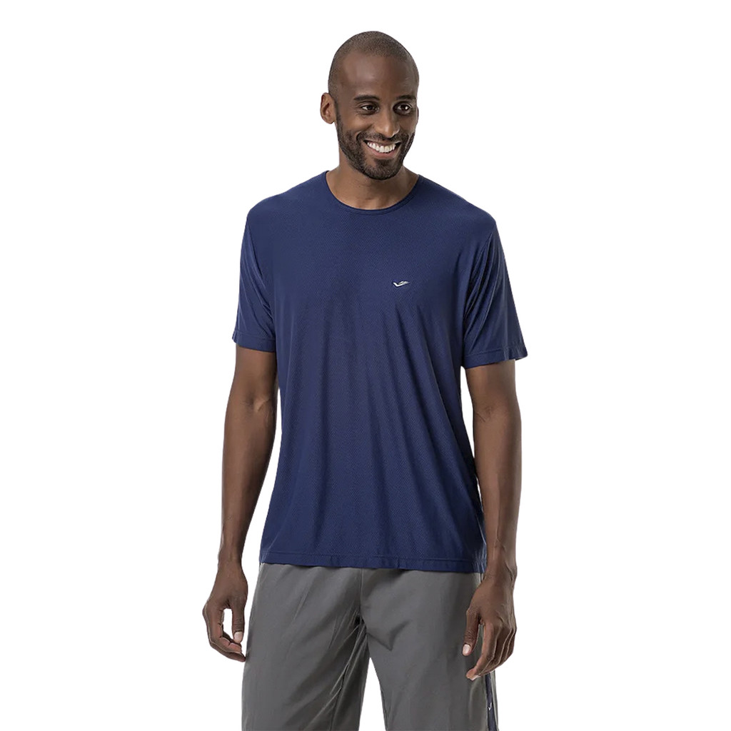 Camiseta Elite Marinho Gola Careca