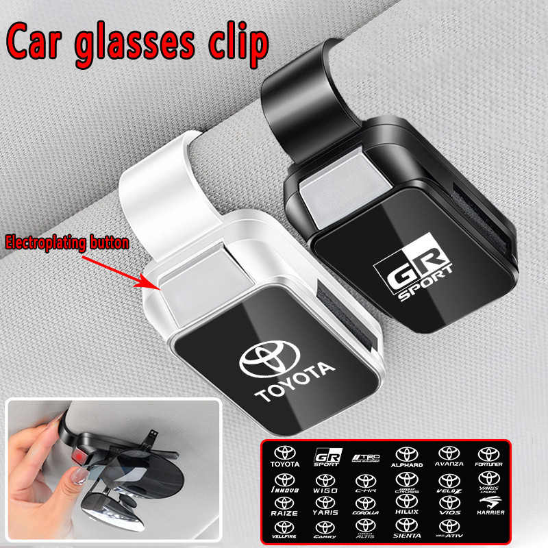 Toyota Novo Criativo Personalizado Carro Óculos de Sol Clipe Toyota Corolla Cross Hilux SW4 RAV4 Yaris Sedan Hatch Etios