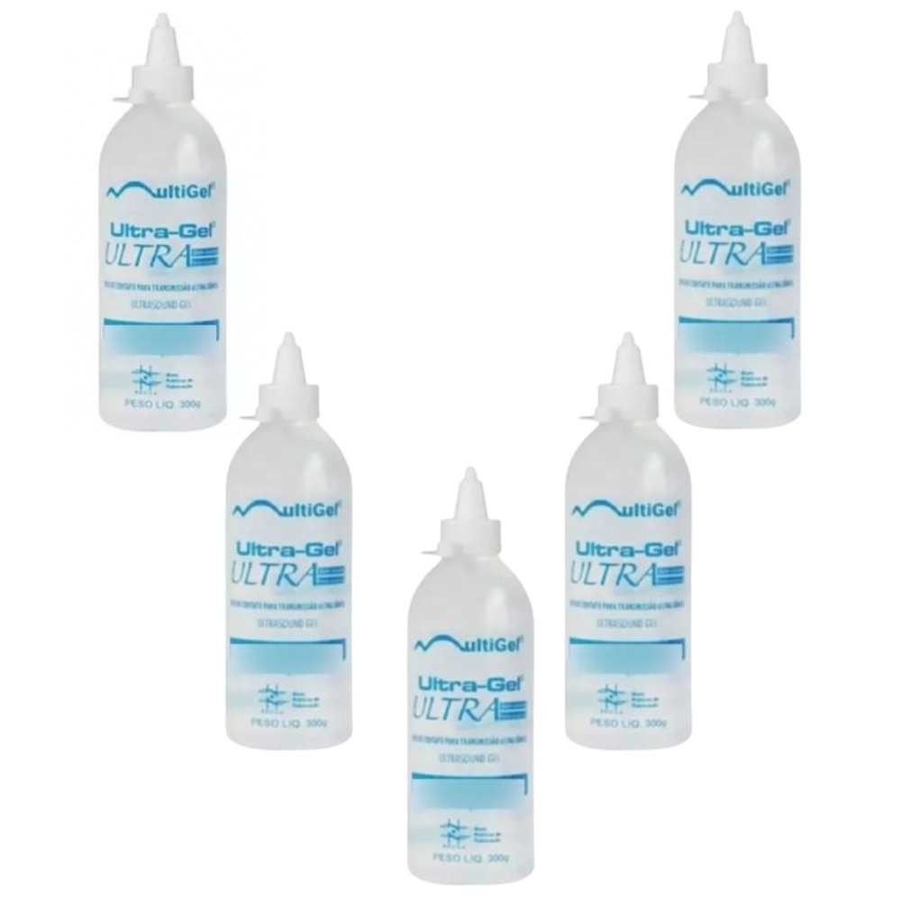 GEL CLINICO CONDUTOR ULTRA-GEL 300G (KIT 5 UNIDADES) - MULTIGEL